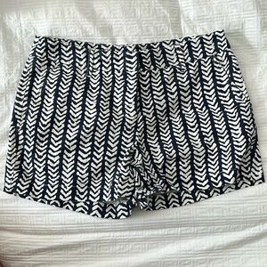 Navy and white pattern shorts